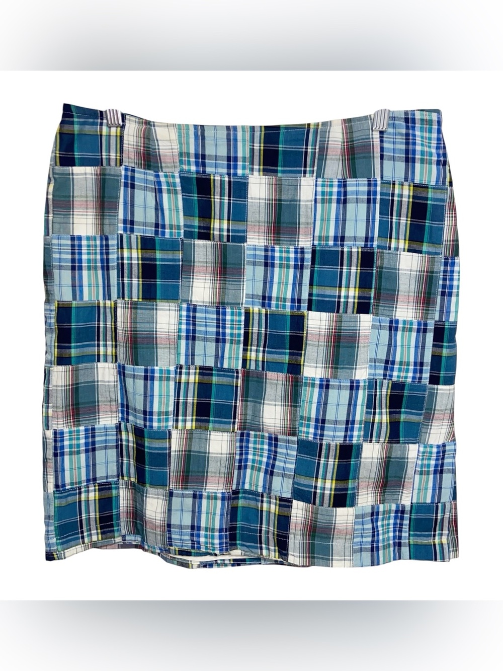 Cape Madras Skirt Womens Size 12 Blue Plaid Cape Elizabeth Maine Preppy Coastal